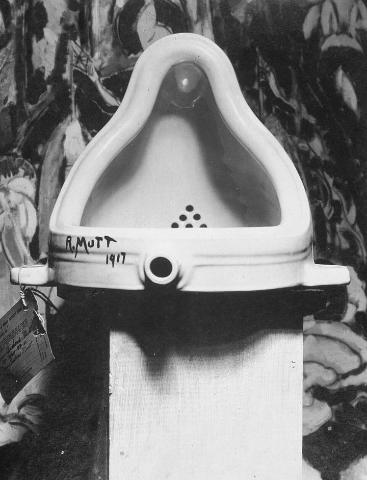 Marcel Duchamp, Fountain, 1917. Photograph by Alfred Stieglitz.